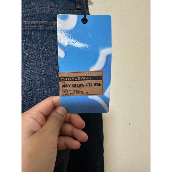 DKNY JEANS Womens Blue So-Low-Lita‎ Low Rise Slim Leg Jeans Size 12R Boot Cut - Picture 5 of 12